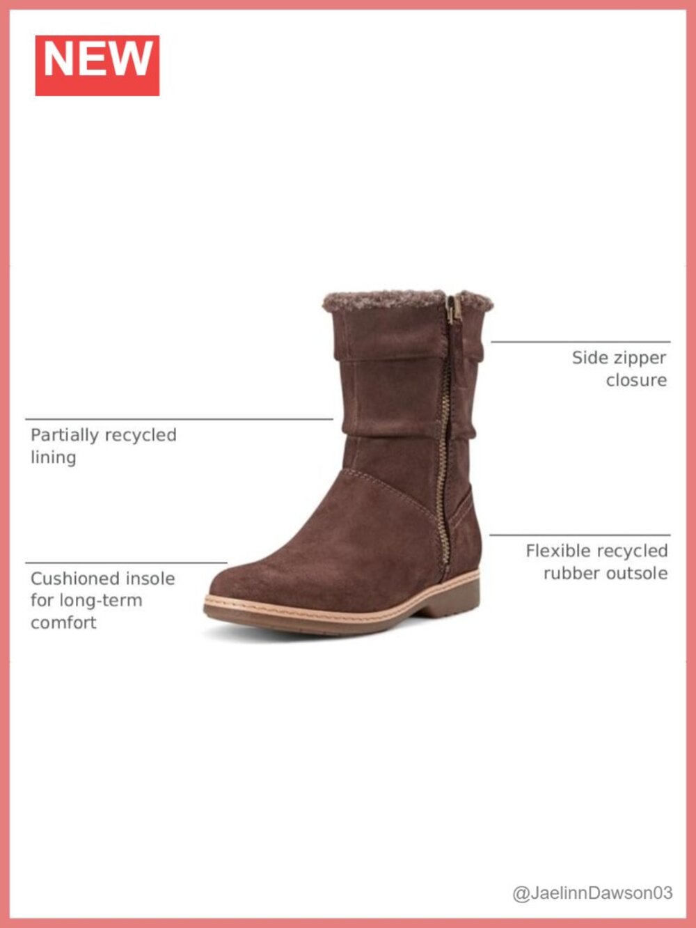 Earth Hyland Women's Mid Calf Boots Leather Lining Cushioned Insole Water - Picture 2 of 6